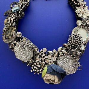 Blue Rose With Diamonds